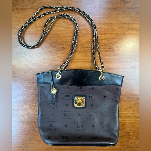 HCL Handcrafted Leather Goods Black Leather Bag Made in W. Germany Numbered Bag - Picture 1 of 16